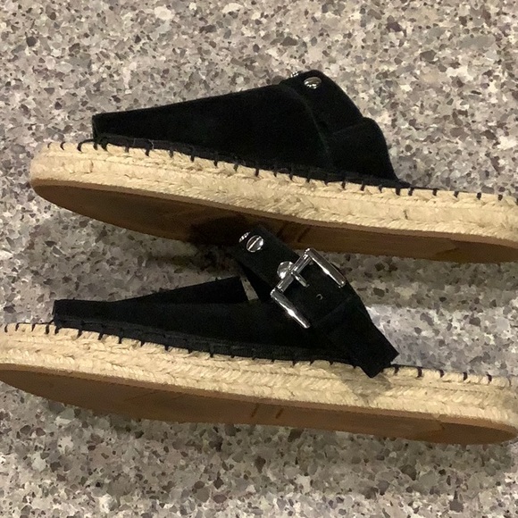 Black suede slides. Rebecca Minkoff. Size 7.5 - Picture 4 of 4